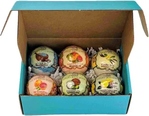 Bela Premium Luxury Bath Bombs, Assorted Box of 6