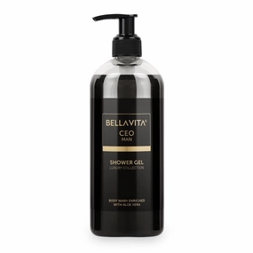 Bell.a Vita Luxury CEO MAN Body Wash Refreshing Shower Gel for Deep Cleansing, Hydrating & Moisturising Skin with Aloe Vera & Charcoal Powder 500 Ml