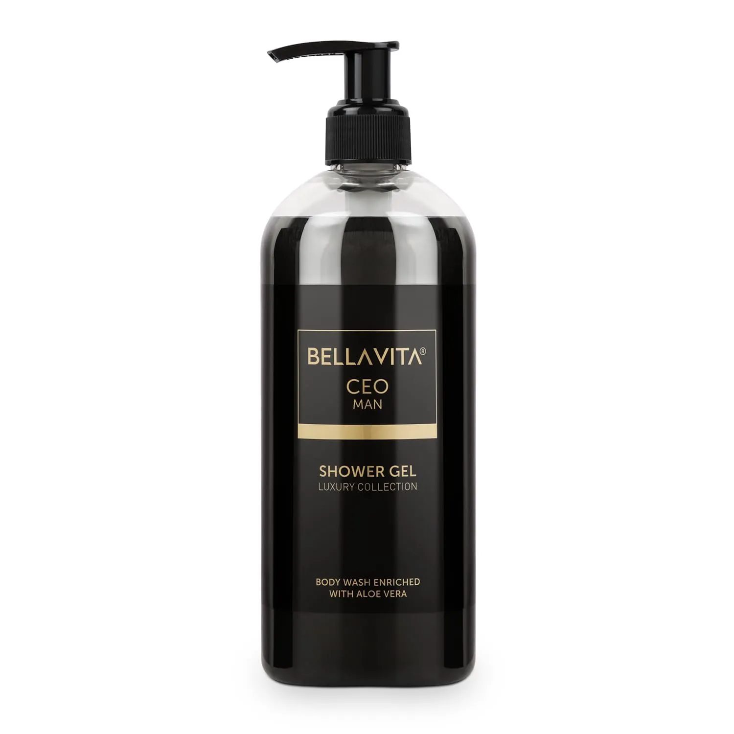 Bel.la V.ita Luxury CEO MAN Body Wash Refreshing Shower Gel for Deep Cleansing, Hydrating & Moisturising Skin with Aloe Vera & Charcoal Powder 500 Ml