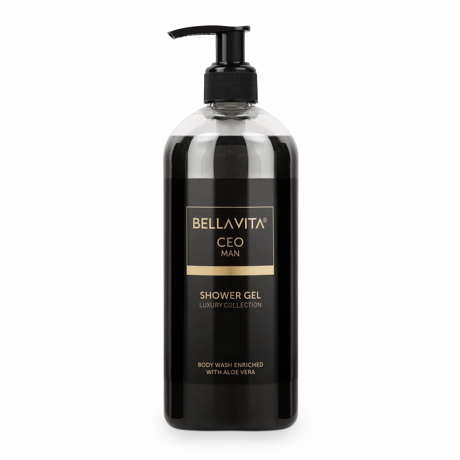 BELLA_VITA Luxury CEO MAN Body Wash Refreshing Shower Gel for Deep Cleansing, Hydrating & Moisturising Skin with Aloe Vera & Charcoal Powder 500 Ml