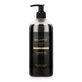 BELLA_VITA Luxury CEO MAN Body Wash Refreshing Shower Gel for Deep Cleansing, Hydrating & Moisturising Skin with Aloe Vera & Charcoal Powder 500 Ml