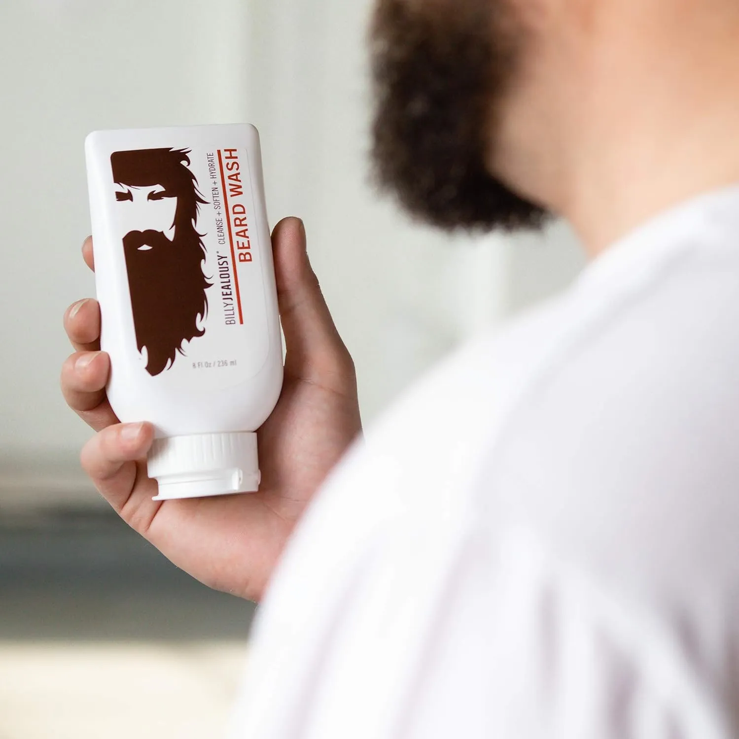 Billy Jealousy Beard Wash for Smooth, Manageable & Frizz-free Facial Hair, Beard Care Enriched with Hydrating Aloe & Strengthening & Conditioning Green Tea Extract