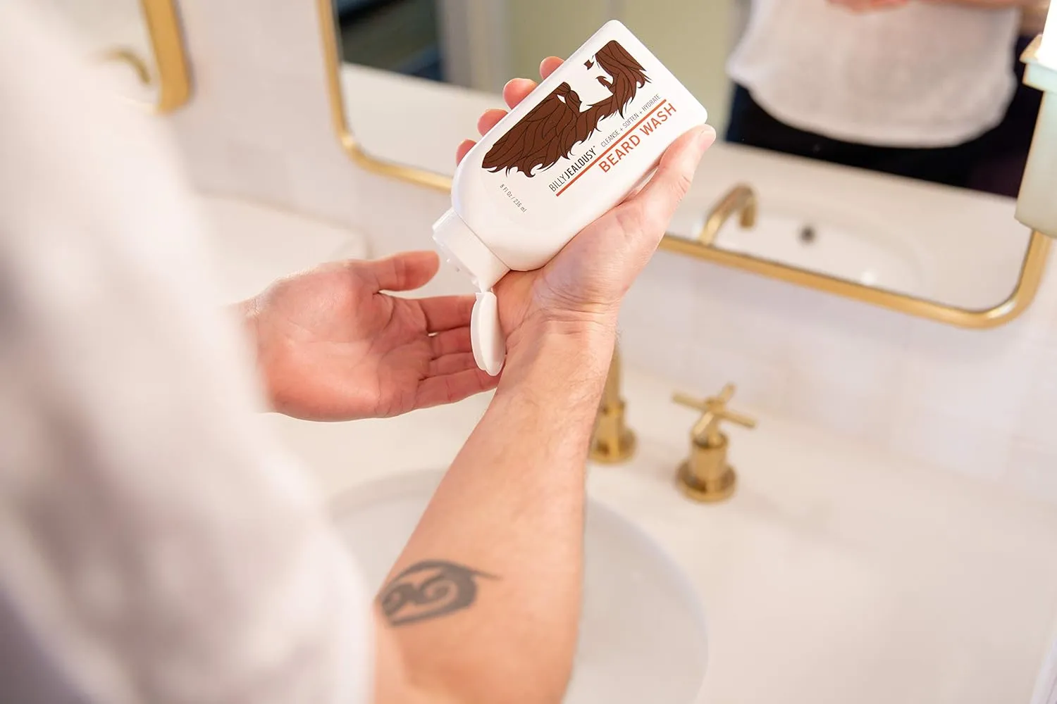 Billy Jealousy Beard Wash for Smooth, Manageable & Frizz-free Facial Hair, Beard Care Enriched with Hydrating Aloe & Strengthening & Conditioning Green Tea Extract