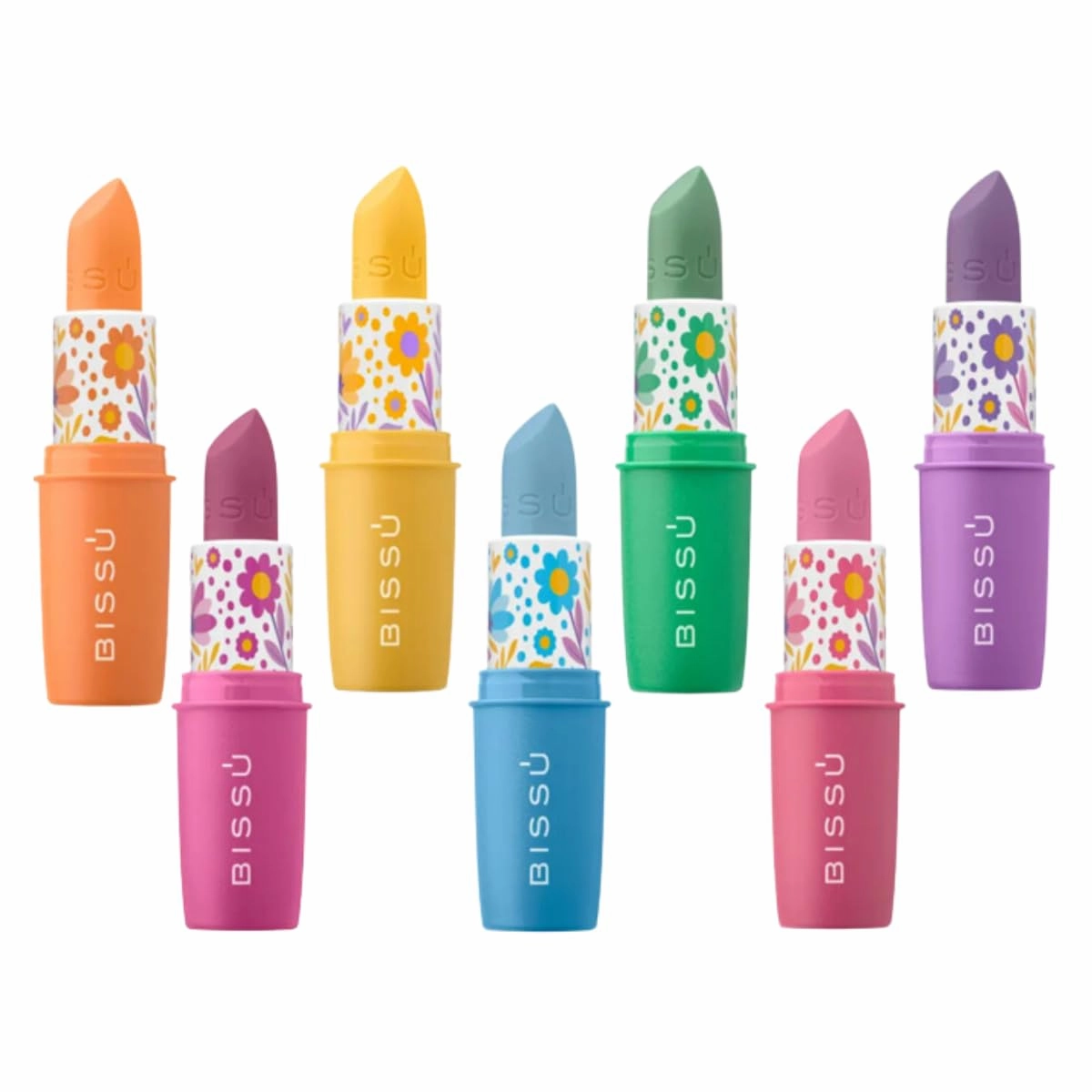 Bissú 7-Piece Magic Lipstick Kit - Shea Butter & Coconut Oil | Buildable Color, Natural Ingredients, Cranberry