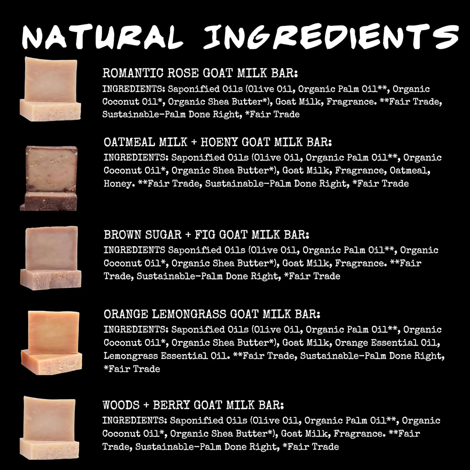 BLUBYRD Goats Milk Bars Soap Set - 5 Piece Soap for Eczema Psoriasis Soap, Nature Goats Soaps Bars, Organic Goat's Milk Natural Soaps Bars for Kids, Men, Women (Goatmilk)