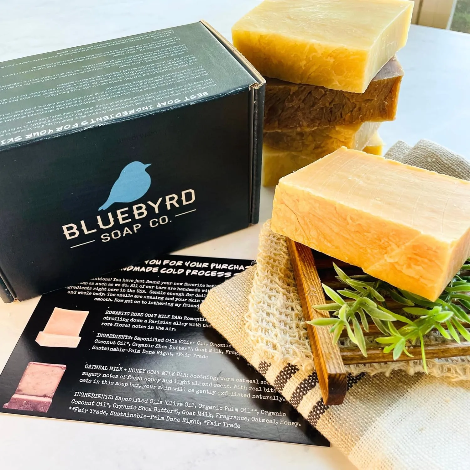 BLUBYRD Goats Milk Bars Soap Set - 5 Piece Soap for Eczema Psoriasis Soap, Nature Goats Soaps Bars, Organic Goat's Milk Natural Soaps Bars for Kids, Men, Women (Goatmilk)