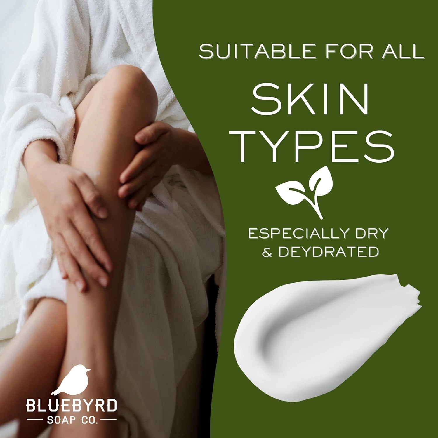 BLUEBYRD Glowwhip Body Butter – Patchouli & Cedarwood | Rich Whipped Body Cream – Deep Hydration with a Warm, Earthy Scent 8oz.