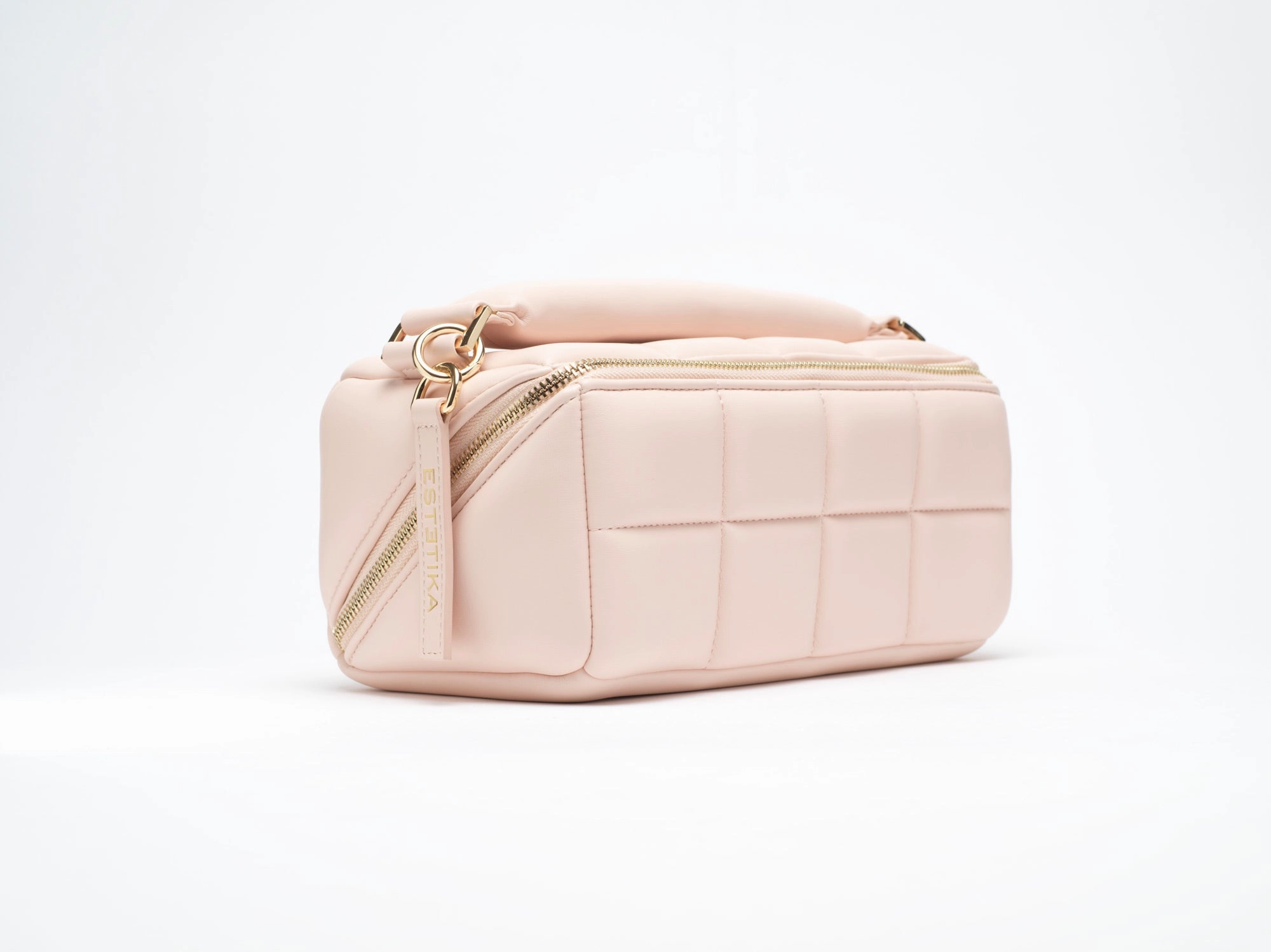 Blush Pink Makeup Bag - Luxury Designer Cosmetic Case - The HOMEE