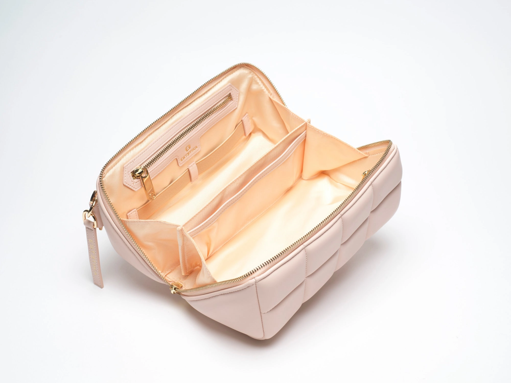 Blush Pink Makeup Bag - Luxury Designer Cosmetic Case - The HOMEE