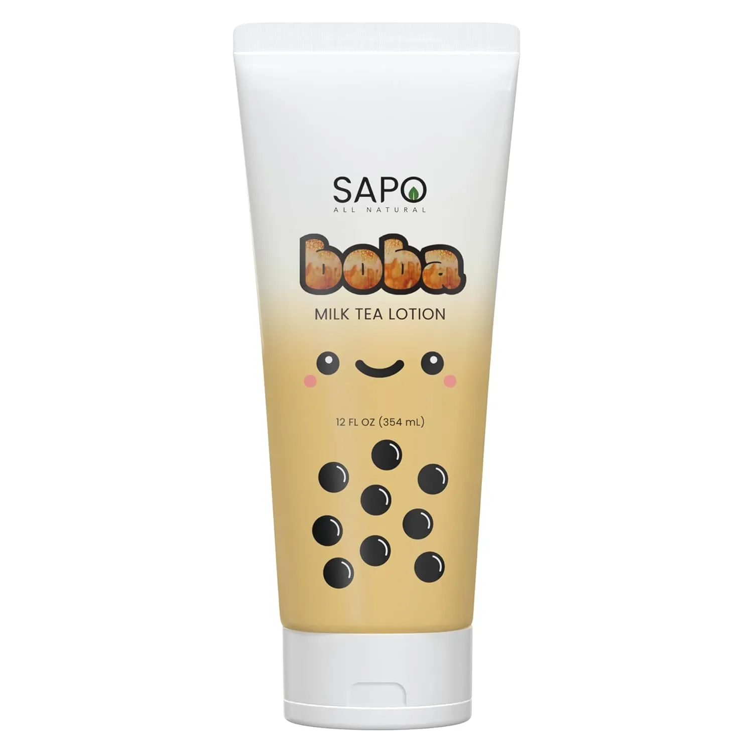 Boba Milk Tea Lotion with Aloe, Vitamin E & Hyaluronic Acid - Sweet Scented Hand and Body Cream for All Skin Types & Ages - 12 oz