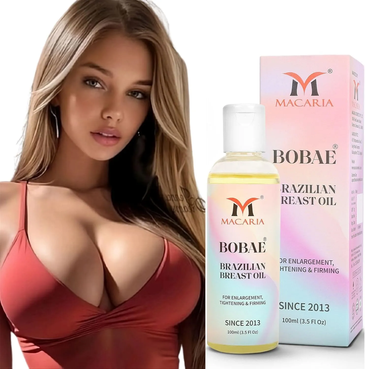 Bobae Brazilian Care Breast Massage Oils Breast Firming and Lifting Oils Massage Moisturizing Bigger Breast Care