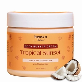Body Butter Cream | Niacinamide for even skin tone | Shea Butter & Coconut Milk for hydration | Non-greasy, long-lasting | For all skin types | Unisex | 300g