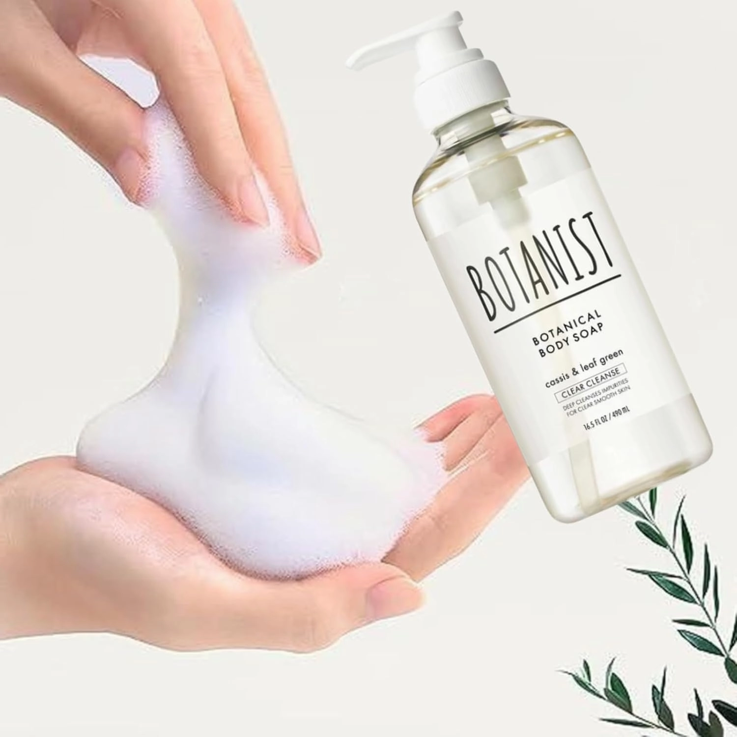 Body Wash For Dry Skin, Shower Gel Body Wash, Hydrating Body Soap, Shea Butter Coconut Oil, Sulfate, Paraben & Dye Free| For Family Use, Cassis Leaf & Leaf Green,16.5 Fl Oz/ 490mL, 2EA