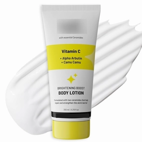 Brightenin.g Body Lotion with Ceramides | Alpha Arbutin, Camu Camu & Vitamin C | All Skin Types | For Bright, Moisturized & Glowing Skin | 200 ml