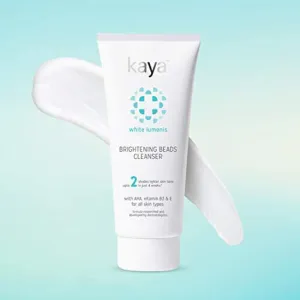 Brightening Beads Cleanser with AHA, Niacinamide, Vitamin E, Daily Use Exfoliating & Brightening Face Wash, Hydrating Cleanser for All Skin Types, 100ml