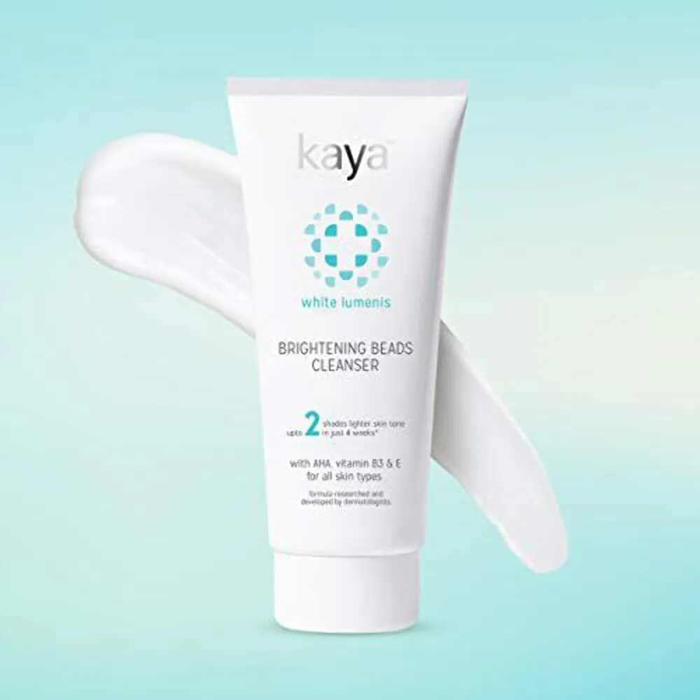 Brightening Beads Cleanser with AHA, Niacinamide, Vitamin E, Daily Use Exfoliating & Brightening Face Wash, Hydrating Cleanser for All Skin Types, 100ml