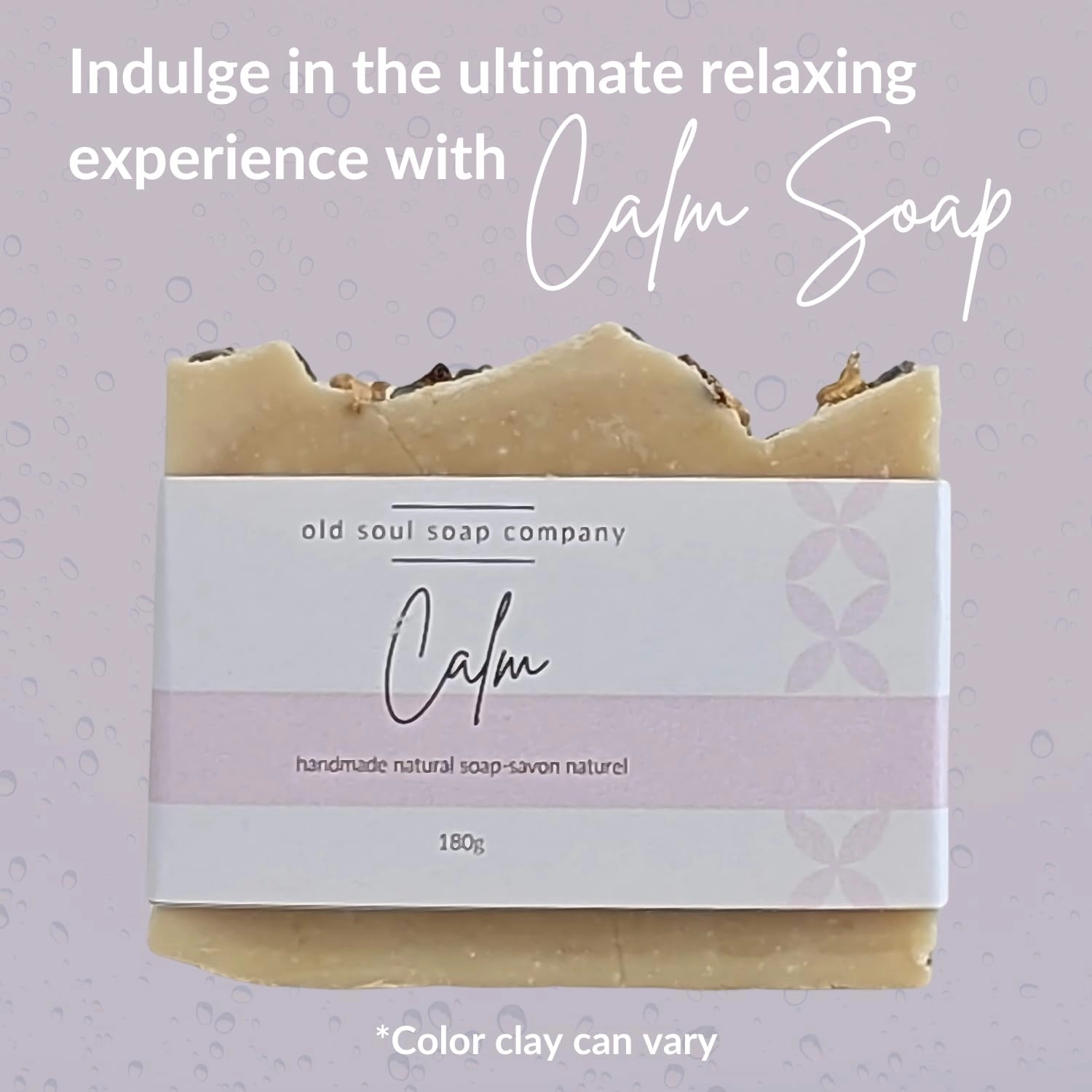 Calm Soap Collection Soap Bar – Skin Renewing, Vegan-Friendly with Lavender & Tea Tree Oil – Deep Cleansing & Nourishing for Glowing Skin – 5.8 oz Pack 4