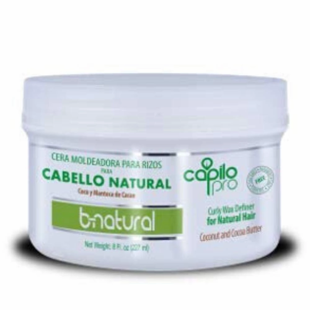 CAPILO PRO B-NATURAL CURLY MOLDING CREAM | COCONUT OIL & COCOA BUTTER. MOISTURIZER FOR NATURAL, KINKY & CURLY HAIR. PARABEN & SULFATE FREE. 8 OZ.