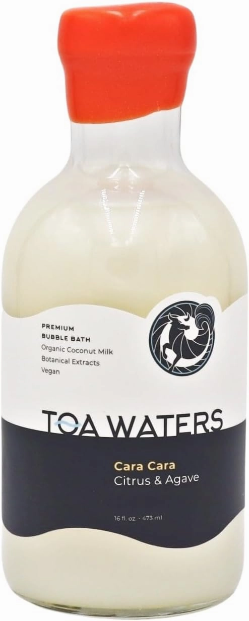 Cara Cara Bubble Bath - Citrus & Agave Scent - Moisturizing & Enriched with Organic Coconut Milk - for Women and Men, All Skin Types, Vegan, Soy-Free, & Paraben-Free - 16 FL oz