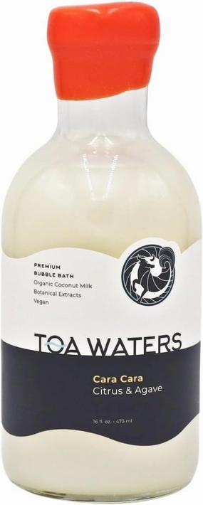 Cara Cara Bubble Bath - Citrus & Agave Scent - Moisturizing & Enriched with Organic Coconut Milk - for Women and Men, All Skin Types, Vegan, Soy-Free, & Paraben-Free - 16 FL oz