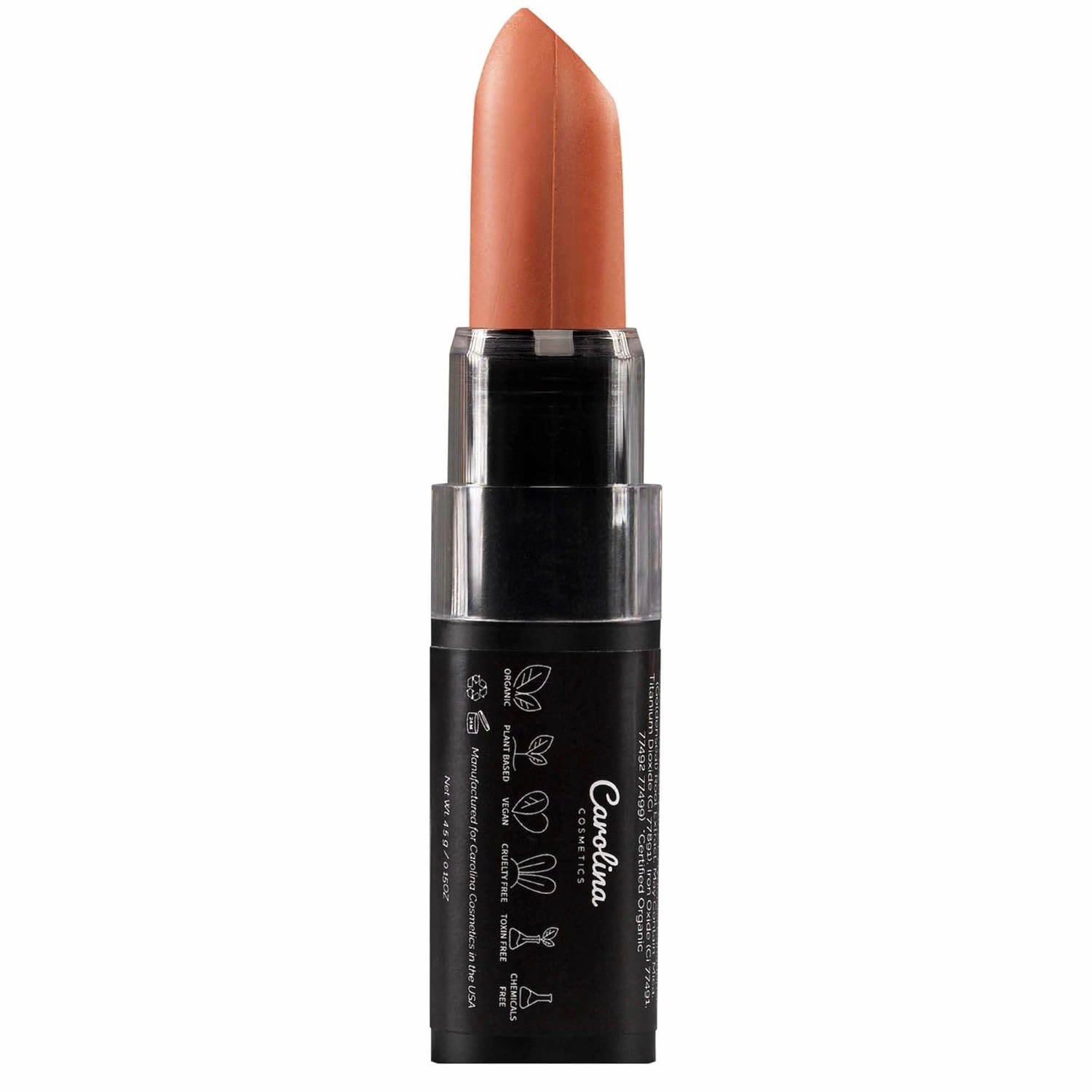 Carolina Cosmetics- Moisturizing Lipstick in Autumn Shade - Plant-Based Hydrating with Cocoa Oil, Vegan, Non-GMO, Paraben-Free - 0.15oz