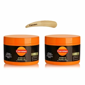 Carroten Intensive Tanning Gel | Browning Tan Accelerator | Non-Greasy, Water-Resistant with Carrot and Coconut Oil | Vitamin A & E For Moisture & Hydration | 5 Fl Oz (Pack of 2)   Spatula