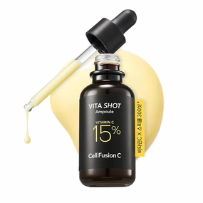 Cell Fusion C Toning C Vita Shot Ampoule, 15% Vitamin C   Spicule 300 Shot, Skin Booster Serum for Face, Exfoliation & Dark Spots, 20g / 0.7 oz.