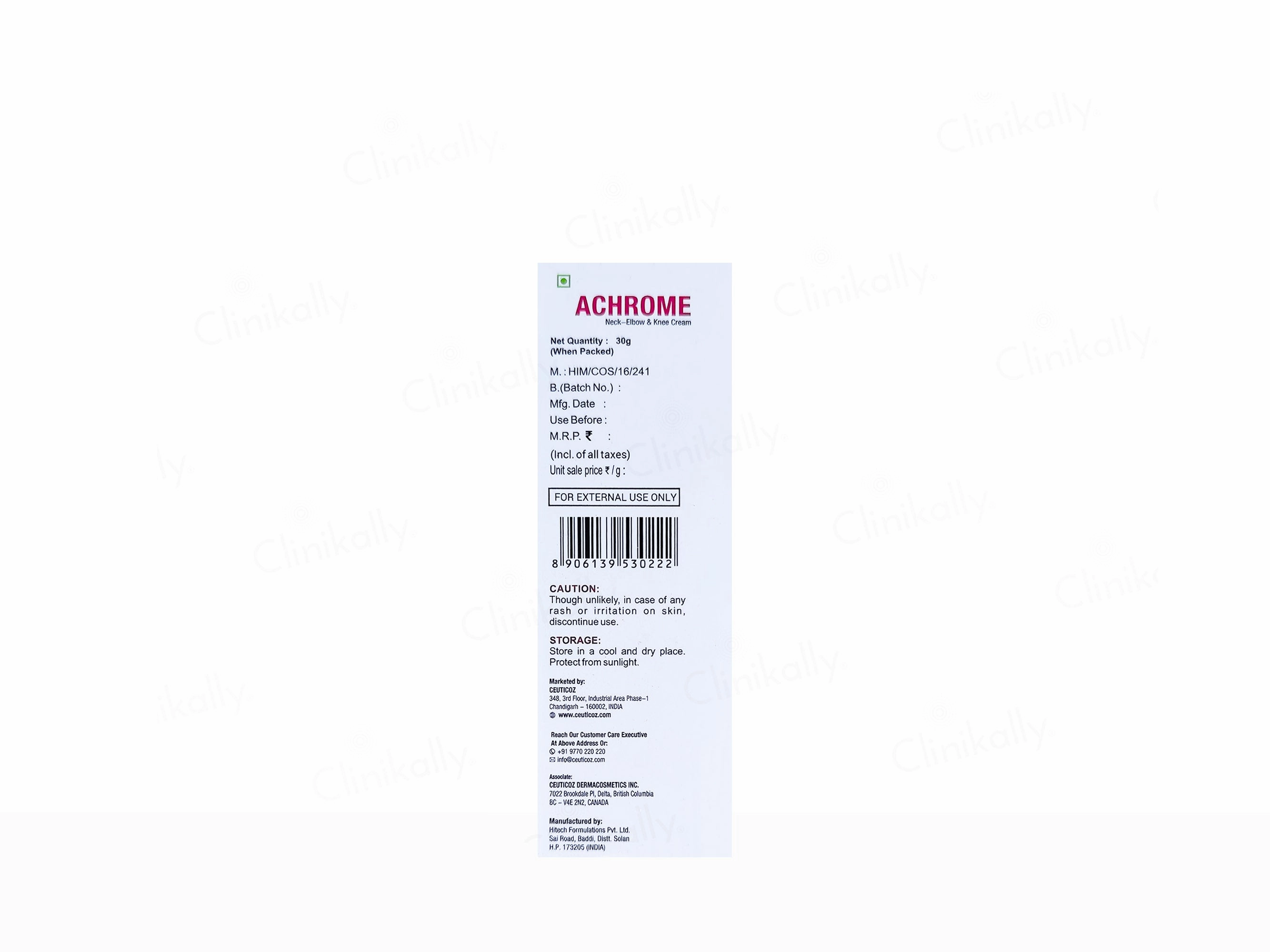 Ceuticoz Achrome Neck-Elbow & Knee Brightening Cream