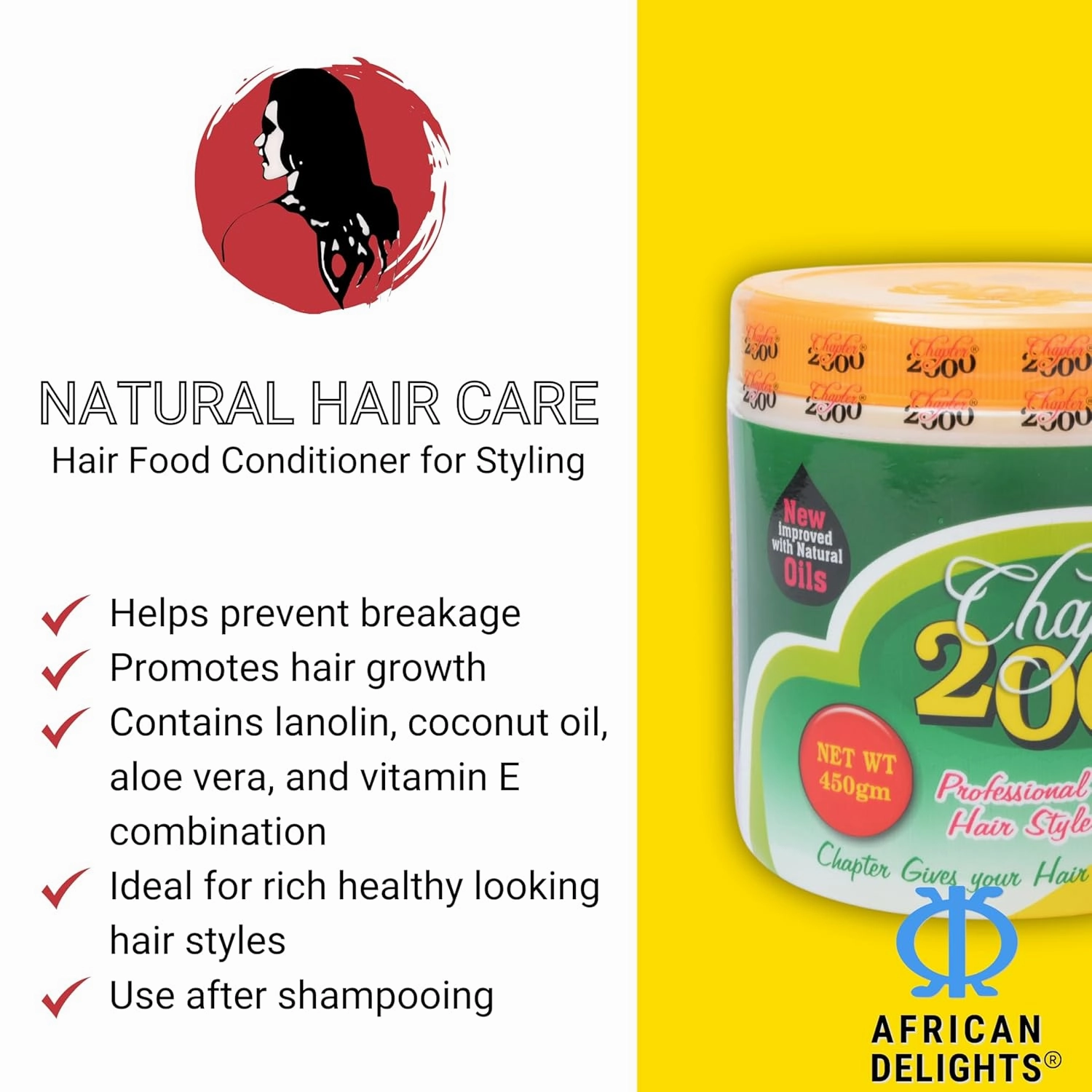 Chambers Chapter 2000 Hair Styling Cream for Men and Women (Large) Anti Dandruff, Deep Conditioning, Scalp Treatment for Dry Damaged Hair, Hair Food For Growth & Styling