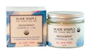 Chamomile Lime Deodorant - Certified Organic, Vegan, & Cruelty-free