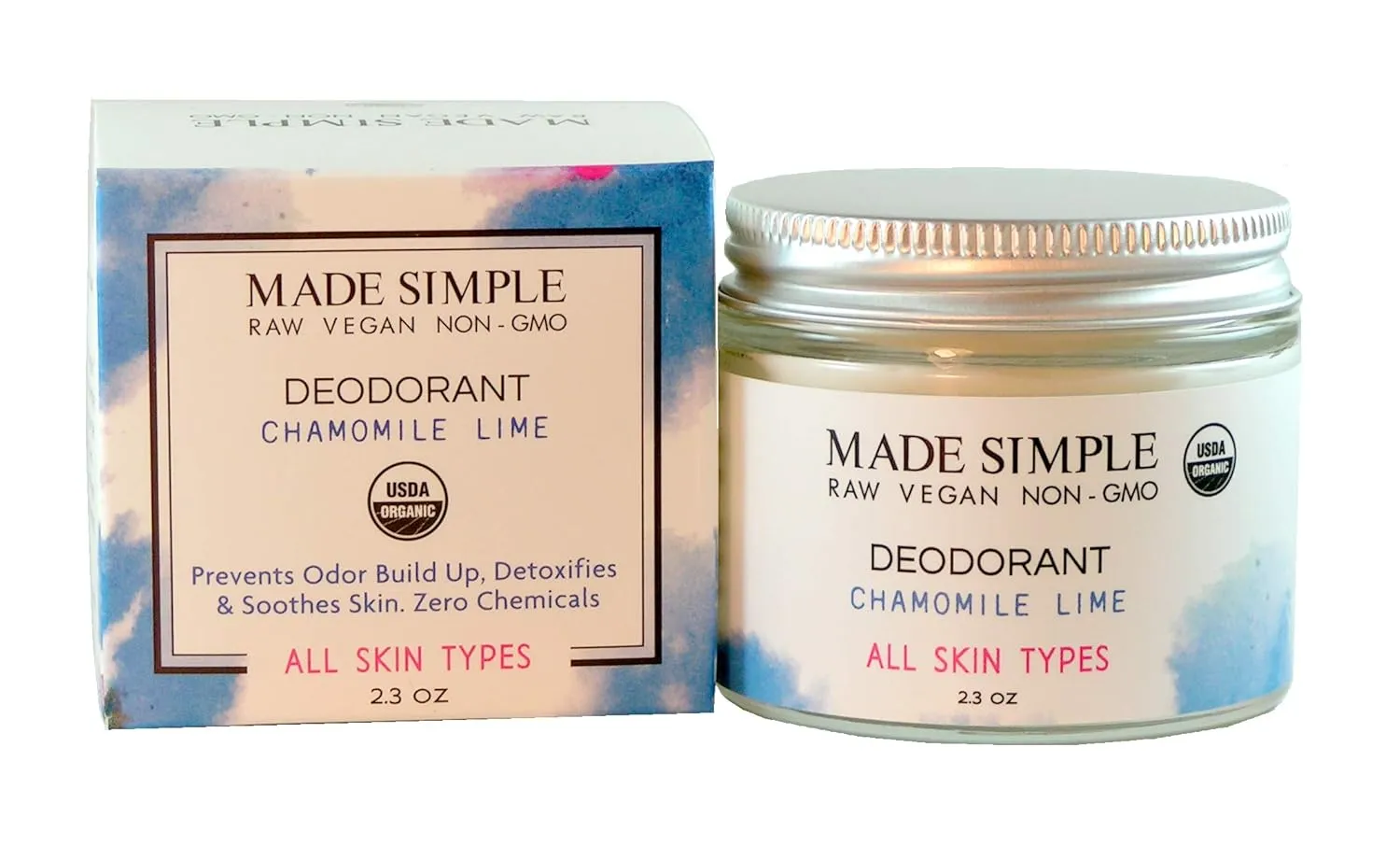 Chamomile Lime Deodorant - Certified Organic, Vegan, & Cruelty-free