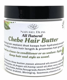 Chebepowder Hair Growth Butter/Vegan|With Chebepowder and Indian Herbs, Aloe vera/Amla/Jamaican Black Castor Oil/Fenugreek… (Vanilla) 4 oz