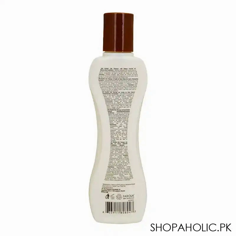 CHI Biosilk Silk Therapy 92% Natural Coconut Oil Moisturizing Conditioner, Paraben-Free, 167ml