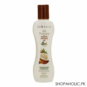 CHI Biosilk Silk Therapy 92% Natural Coconut Oil Moisturizing Conditioner, Paraben-Free, 167ml