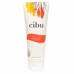 CIBU Curl   Coil Defining Cream - Aloevera and Kukui Nut Hydrating Formula for All Hair Types - Lightweight Medium Hold Anti Frizz Moisturizing Hair Cream for Growth - 5.4 fl oz