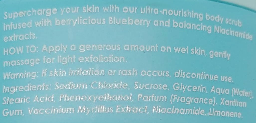 Ciroa, Blueberry & Niacinamide, BODY SCRUB, 21.2 oz (600gr) (Pack of One)