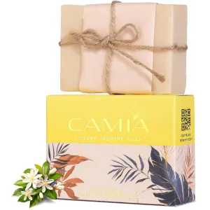Clarity. 100% Organic & Handmade Jasmine Soap | Free from SLS, Artificial Color, Fragrance, Petroleum, Sulphates and Phthalates, Vegan, Cruelty Free - Natural Soap. (125 gm)