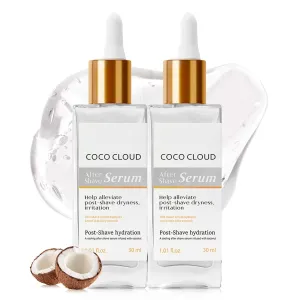 Coco Cloud After Shave Oil Women - Soothing & Hydrating Post Shave Treatment to Prevent Ingrown Hair For Smooth - After Shave Serum - Shave Oil with Coconut, Vitamin E & Vanilla,Irritation-Free Skin