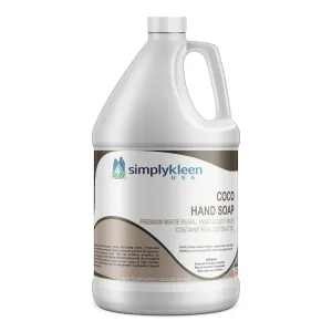Coco Liquid Hand Soap with Skin Moisturizing Coconut Oil, 1 Gallon, Large Kitchen and Bathroom Dispenser Refill, Premium White Pearl