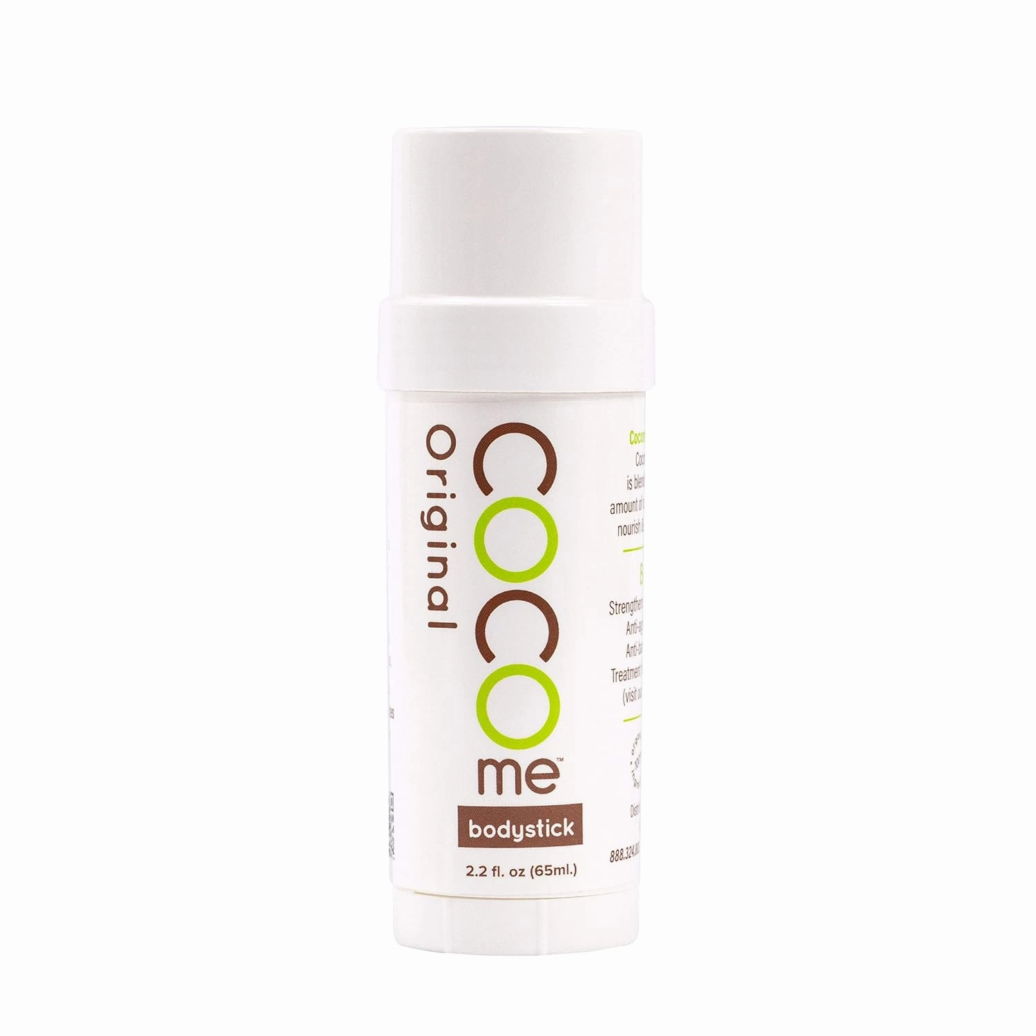 CocoMe Bodystick - 100% Organic Moisturizing Virgin Coconut Oil Solid Bar with Anti-aging Beeswax for Chemical, Preservative, and Fragrance-Free Skin Repair and Protection. Dermatologist recommended.