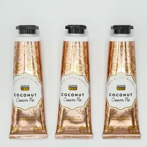 Coconut Cream Pie 3-Piece Bath & Body Bundle | Pack of Three Shea Butter Hand Creams (1 fl oz Each)