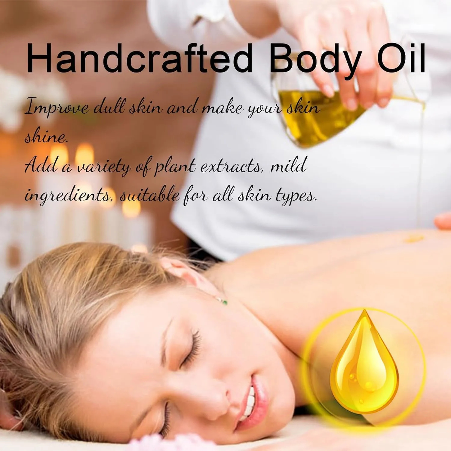 Coconut Cream Pie Body Oil, Handcrafted Body Oil Coconut Cream Pie, Body Juice Oil Vanilla, Moisturizing Body Oil Vanilla, Hand Crafted Body Oil for All Skin Types (Coconut)