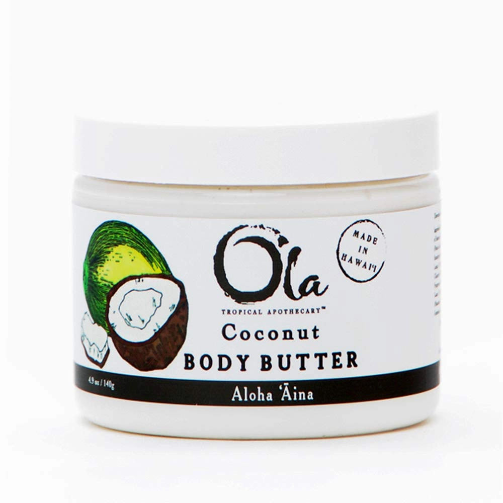 Coconut Body Butter – Moisturizing with Pure Coconut Oil and Hawaiian Plant Extracts - Ideal for Dry Skin - 5.6oz