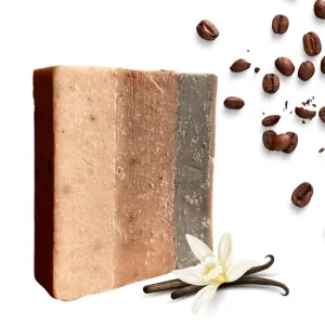 COFFEE-VANILLA SCRUB Bathing Bar Soap for Men & Women Pure, Gentle All Natural Soap Bar for Soft Supple Skin | For all Skin Types