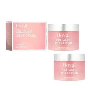 Collagen Jelly Cream, Women Collagen Jelly Cream Contains Niacinamide, Collagen Jelly Cream for Body Skin Elasticity and Moisturizing Care (2PCS, Medium)