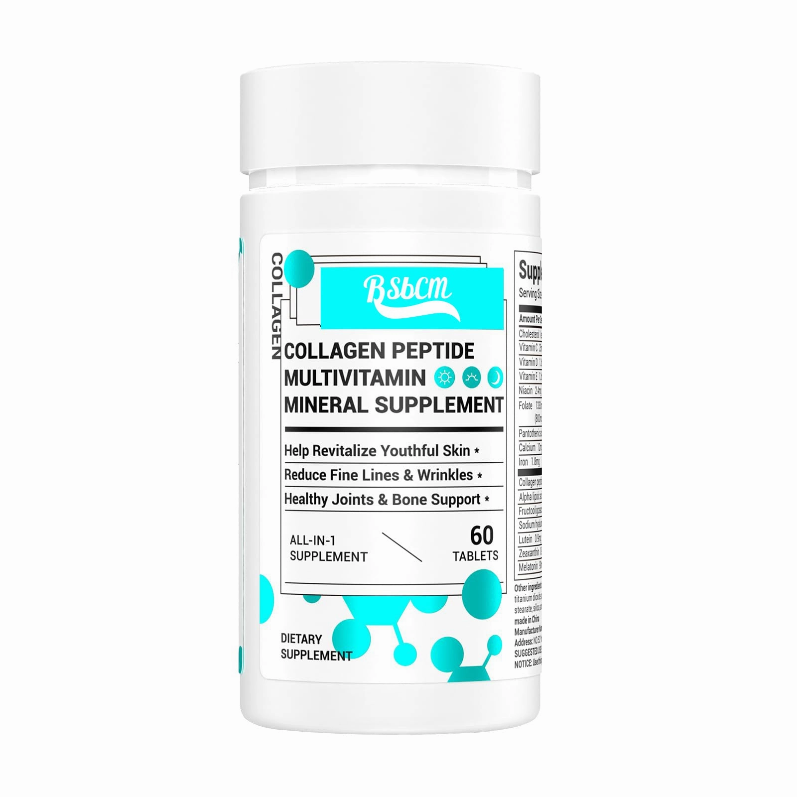 Collagen,Vitamin&Mineral,ContainsVitamin D3,VitaminC, Probiotics,Vitamin E,Vitamin B &Multivitamin Healthcare Edible 60 Count