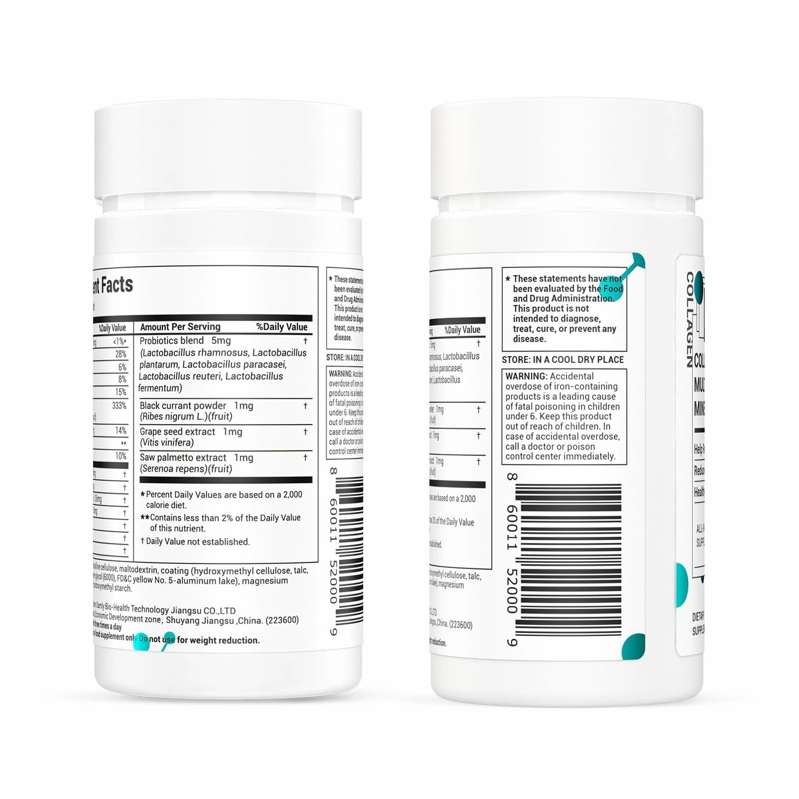 Collagen,Vitamin&Mineral,ContainsVitamin D3,VitaminC, Probiotics,Vitamin E,Vitamin B &Multivitamin Healthcare Edible 60 Count