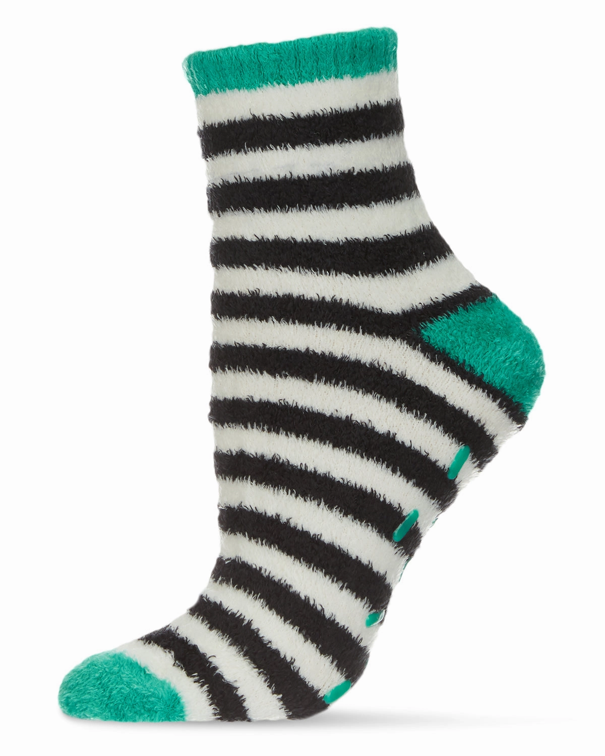 Colorblock Fuzzy Non-Skid Socks with Aloe