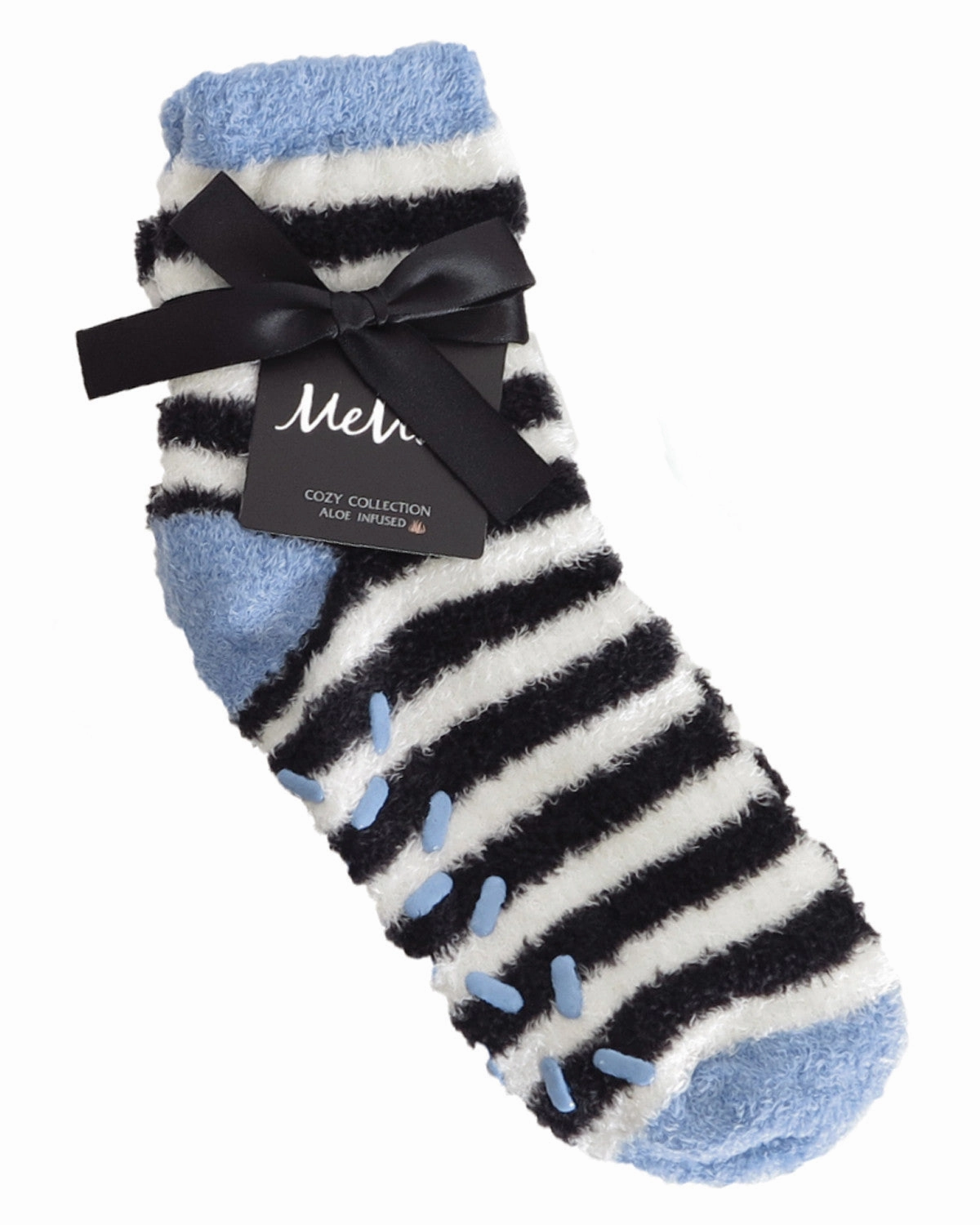 Colorblock Fuzzy Non-Skid Socks with Aloe