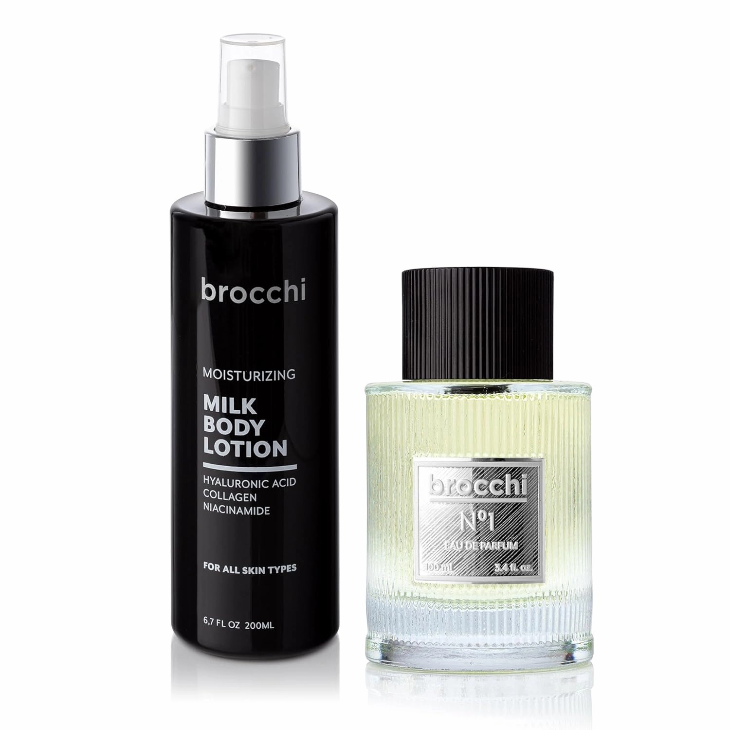 Cortex International Brocchi | Bold Essence Set – Hydrating Milk Body Lotion, Captivating Eau De Parfum, Hyaluronic Acid, Collagen, Niacinamide